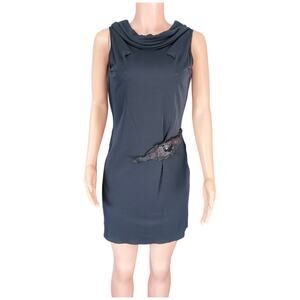 Dorothee Schumacher Classy Embellished Black Dress w/ Keyhole Back Size Small